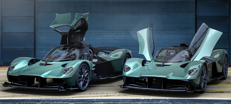 Aston Martin Valkyrie Cosworth Hybridized 1155 hp V12 Spider 2021 